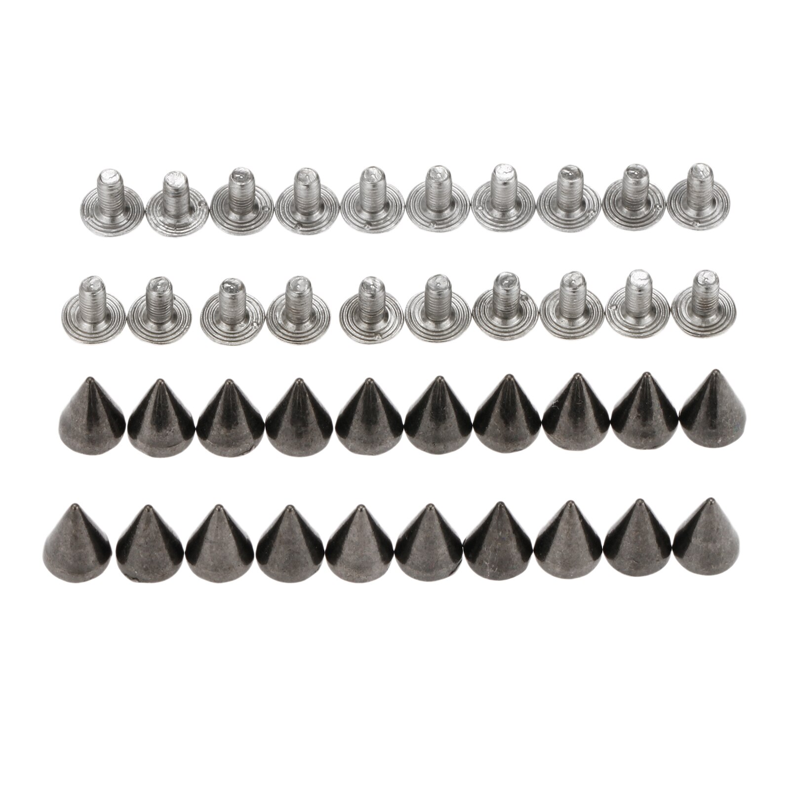 20x Metall Schrauben Knopf Spitze Nieten Handtasche Gürtel Schuhe Punk Bekleidung Leder Schnallen Handwerk Kugel Niet Zucht Spikes DIY handgefertigt: H