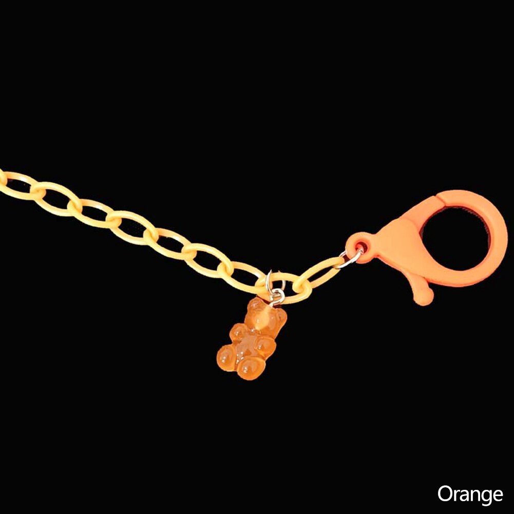 Candy Beer Handgemaakte Regenboog Kralen Vrouwen Girl Candy Kleur Kralen Masker Ketting Met Glazen Lanyard Anti-verloren Anti-strike