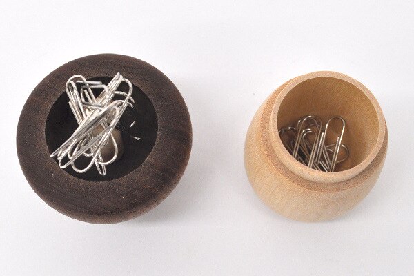 Schattige Champignonvorm Paperclip Dispenser Magneet Houten Kantoorbenodigdheden Paperclip Houder Magentic Paperclip Houder