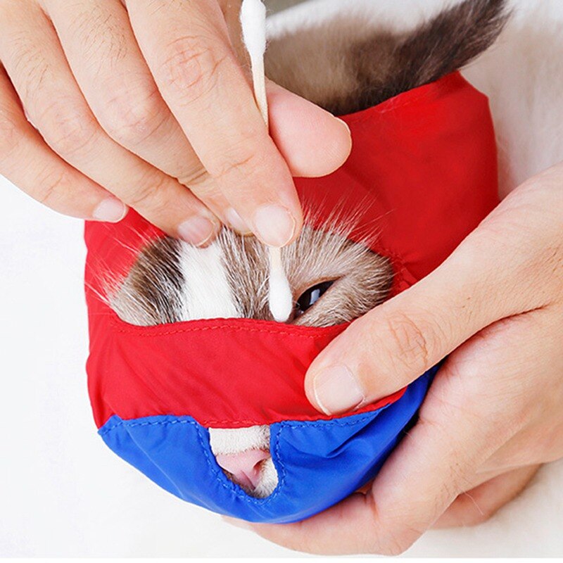 Cat Anti Bite Mask Puppy Bath Beauty Grooming Supplies Cat Grooming Muzzle Prevent Biting Scratching Pet Calming Mouth Cover #