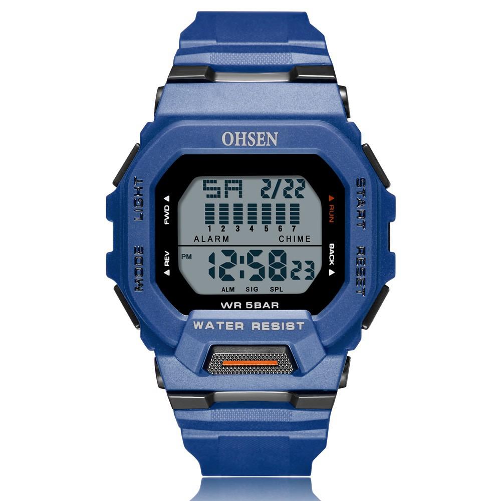 OHSEN draussen Herren Frauen Digitale Sport Uhr 5ATM tauchen Multifunktionale Wasserdichte Armbanduhren Männlichen Uhren reloj hombre: Elfenbein