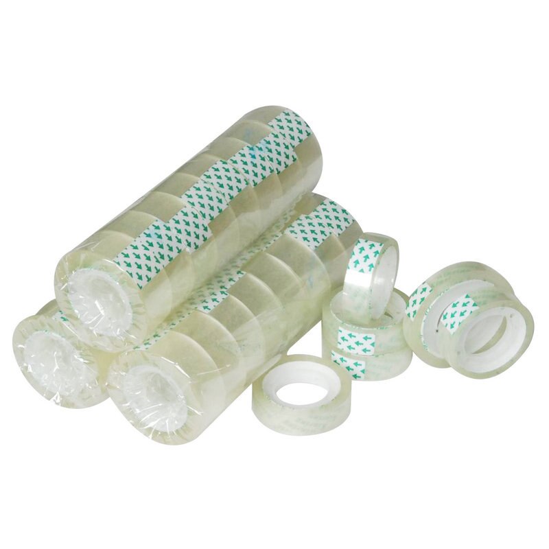 5pcs Stationery Tape Width 8/10/12/15/18mm*25m Office Transparent Tape Student Stationery Tape School Office Supplies papeleria