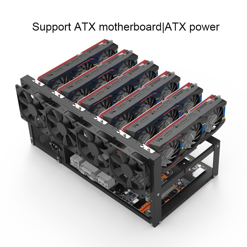 Staal Open Lucht Mijnwerker Case Mijnbouw Rig Frame 6gpu Voor Th/Etc/Zcash Rack Alleen