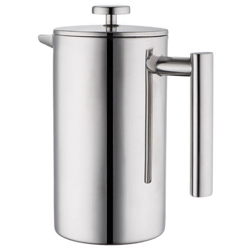 French Press Coffee Maker Stainless Steel Coffee Percolator Pot Double Wall Manual Coffee Containers