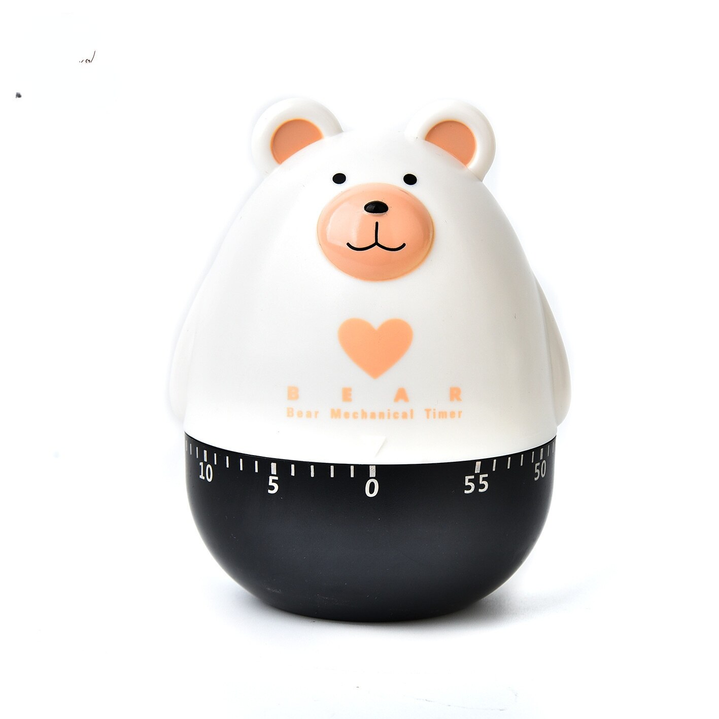 Rappel de cuisine en forme de légumes, dessin animé, minuterie de 60 minutes, aide à la cuisson, chronographe de cuisine: White Bear