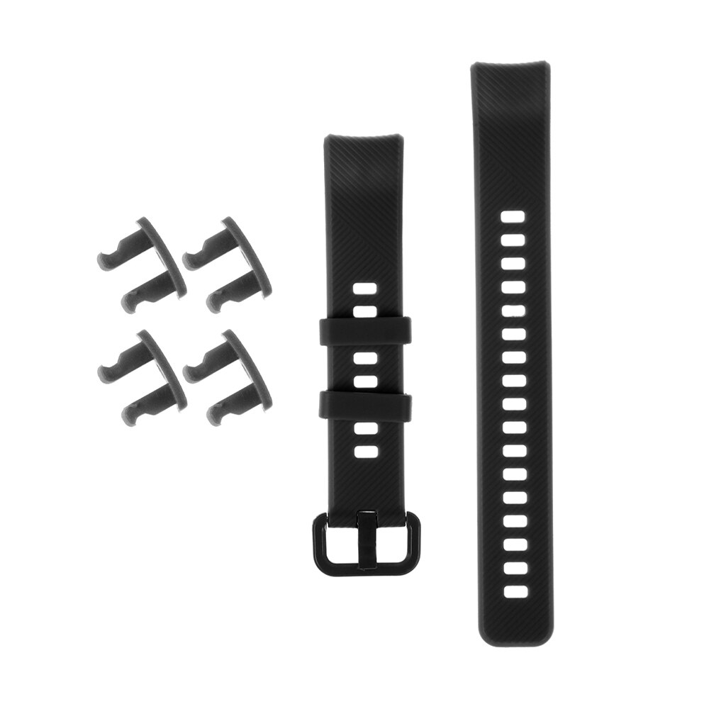 Bracelet intelligent en Silicone pour Huawei Honor Band 5 4 Bracelet souple de remplacement classique chaude de: black