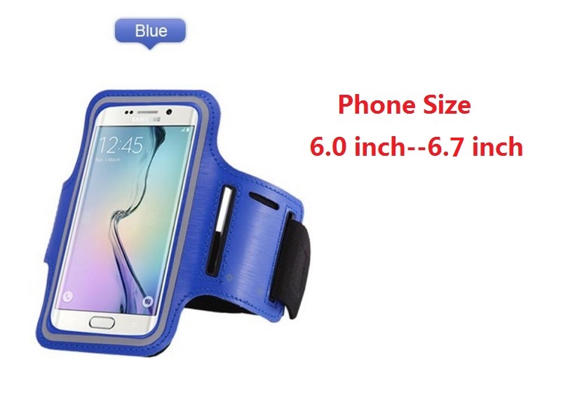 Estuche deportivo para teléfono móvil para Samsung Galaxy Note 9 8 J4 J6 A6 A8 A7 S7 funda para teléfono S8 S9 S10 Plus: Size 6-6.7(Blue)