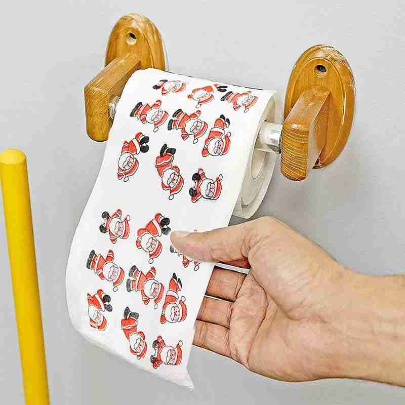 Santa Claus Bath Toilet Roll Paper Christmas Supplies Xmas Decor Tissue Cute Christmas Print Navidad