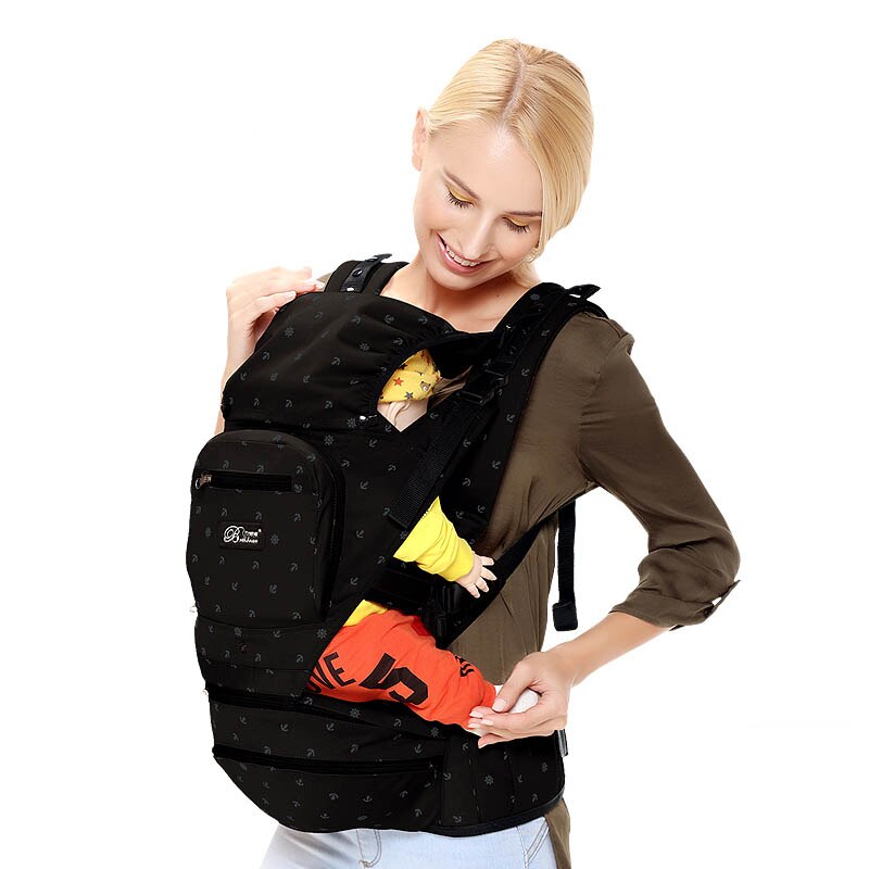Beth Bear-porte-bébé en coton | 360, siège Hipseat à capuche, kangourou, Portabebes, écharpe ergonomique, pour enfants en bas âge