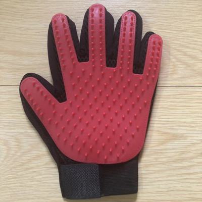 Aapet tpr kjæledyr hund katt stell børstehansker hund katt hår fjerning tilbehør kjæledyr kamhansker kjæledyr hund rengjøringe massasjehansker: J