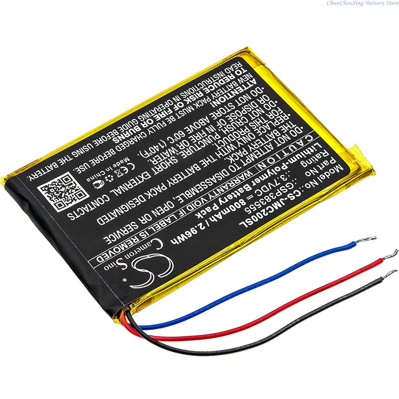 Cameron Sino 800mAh batteria altoparlante GSP383555 per JBL Clip 2, Clip 2 AN, CLIP2BLKAM, CS056US, P04405201