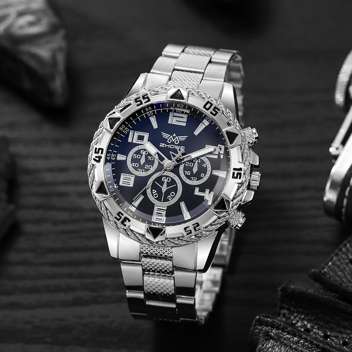 Rock Heavy populaire grand cadran hommes montres à Quartz horloges mannen mуж sengе montre-bracelet pour homme de de luxe Relogio Masculino Saat