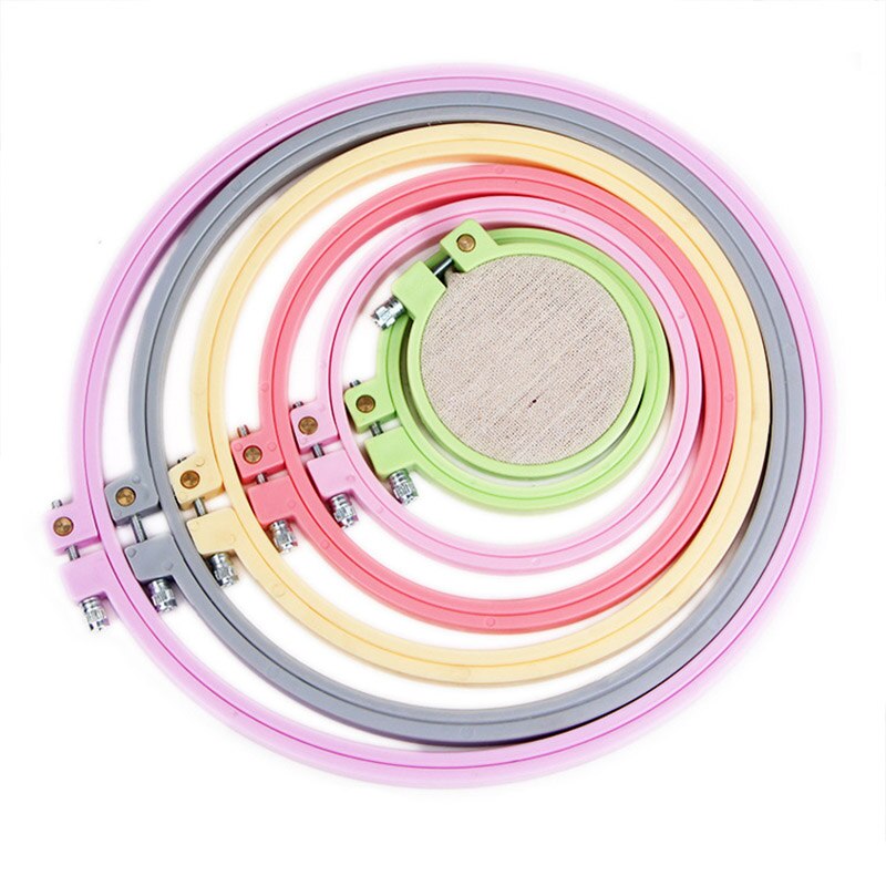 Needlework Plastic Cross stitch Kit DIY Cross Stitc Handmade Crafts Embroidered Hoop Circles Needwork Tool