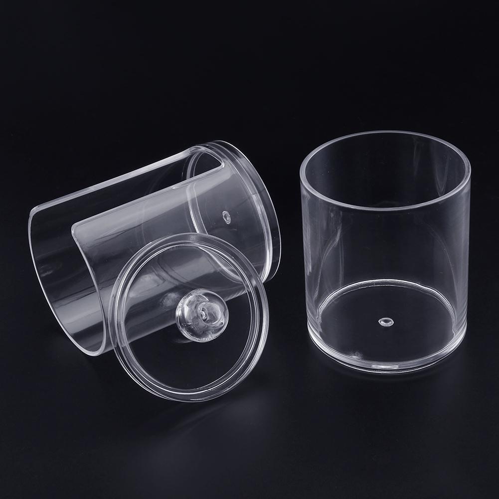 2 in 1 Multifunctional Makeup Cotton Pad Organizer Round Transparent Acrylic Container Cosmetic Jewelry Storage Box Holder Jars