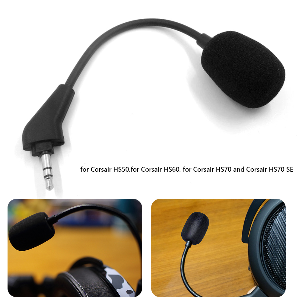 Pièces de rechange pour casque de jeu Corsair HS50 Pro HS60 HS70 SE, Microphone de jeu, 3.5mm, mousse de remplacement