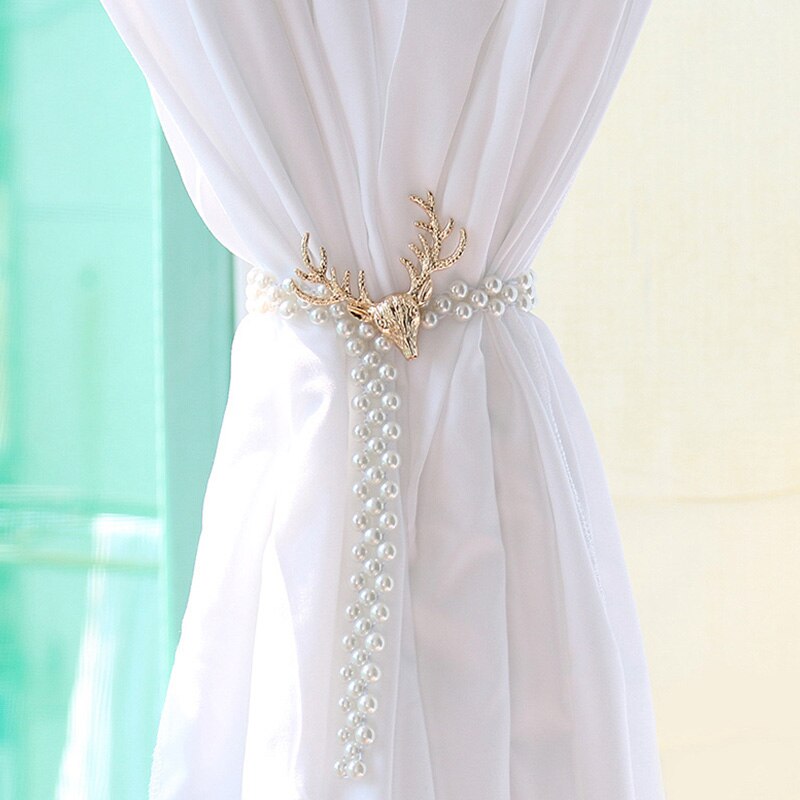 Kreative Vorhang Strap Tie Elch Form Aluminium Legierung Metall Vorhang Riemen Gold Siliver Vorhang Schnallen Für Home Vorhang Clip Acces