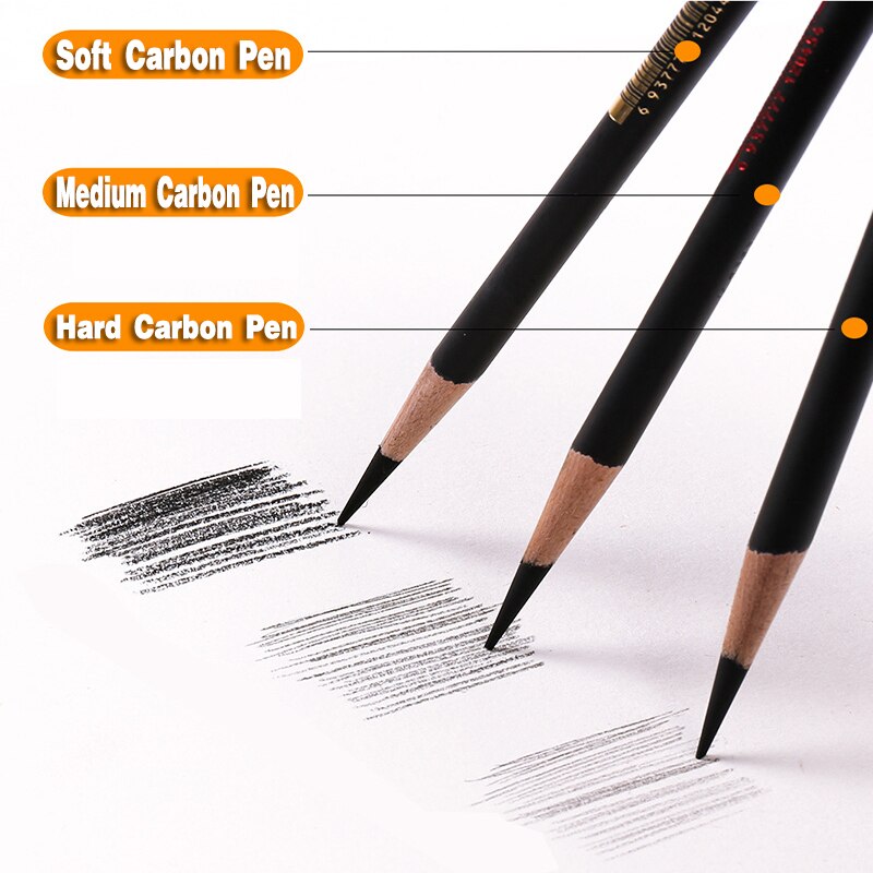 art supplies 12 Pcs Charcoal Sketch Pencils Set Soft Medium Hard for Sketching Drawing Painting Office School Stationery