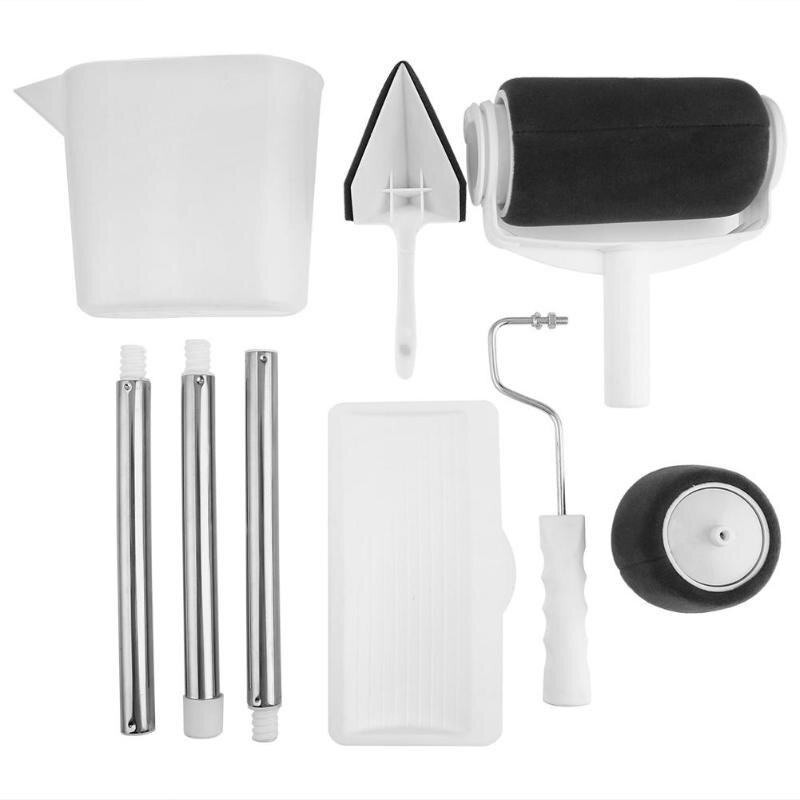 8 Stks/set Multifunctionele Diy Muur Verf Roller Borstel Gereedschap Kits Thuis Hoek Decoratieve Schilderen Borstel: B