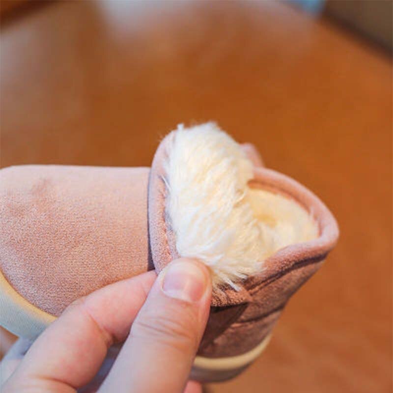 Neue Baby Jungen Winter Schnee Stiefel freundlicher Warme Dicken Plüsch Schuhe Mädchen Kurze Martin Stiefel Kleinkind Nicht-Unterhose weiche Baumwolle Stiefel