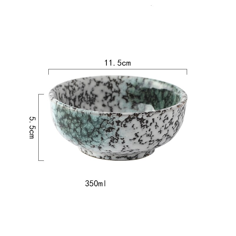 Bol de riz en céramique de 4.5 pouces de Style japonais, petit bol à soupe pour la maison, bol à nouilles, Sushi, vaisselle de Restaurant quotidien: 1