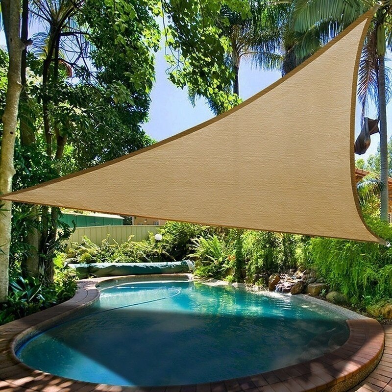 Buiten waterdicht uv-zon driehoekig schaduwdoek zonnescherm tuin terras zwembad schaduwdoek luifel kamperen picknick tent schaduwdoek