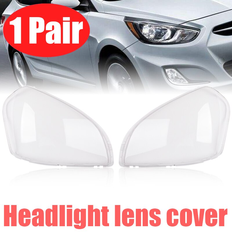 Lente de faro delantero de coche, Cubierta de policarbonato izquierda + derecha, pantalla de lámpara, carcasa brillante, apta para HYUNDAI TUCSON 2005, 2006, 2007, , , 2 uds.