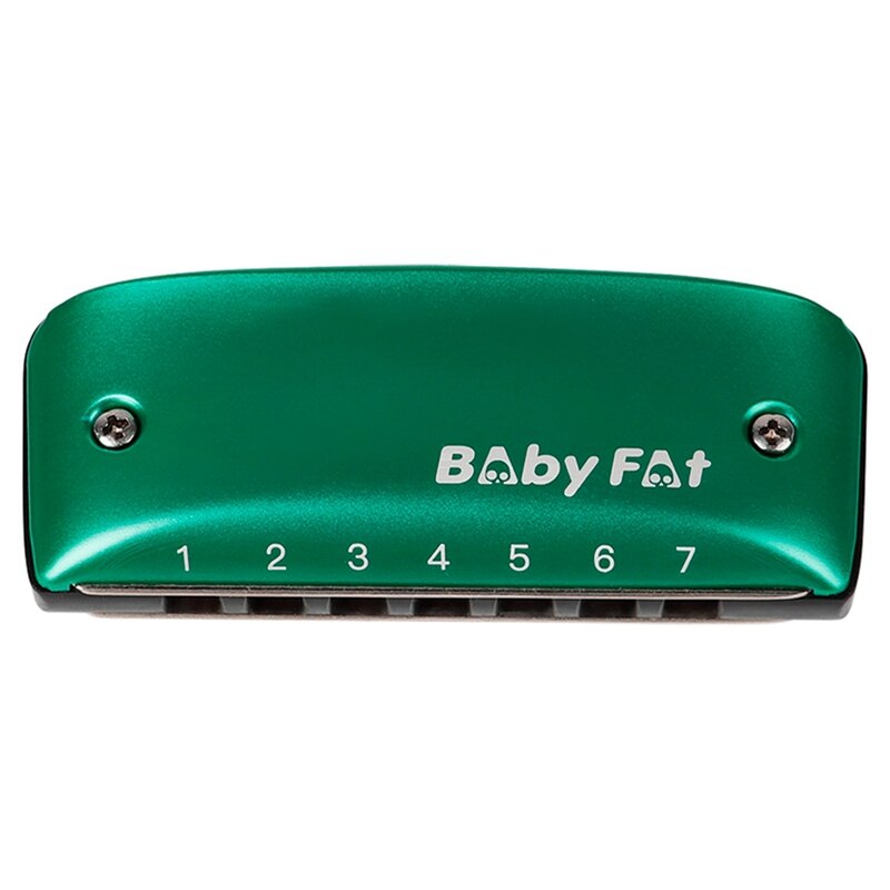 7 Hole Blues Harmonica - F Key - Beginner Diatonic - Magnesium Aluminum Alloy ABS - Green/Pink: Green