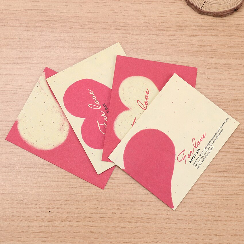 Sobres pequeños de estilo occidental, sobres pequeños de estilo Kawaii con corazón de amor, Mini sobres bonitos para ventana, papelería de dibujos animados, 10 Uds.