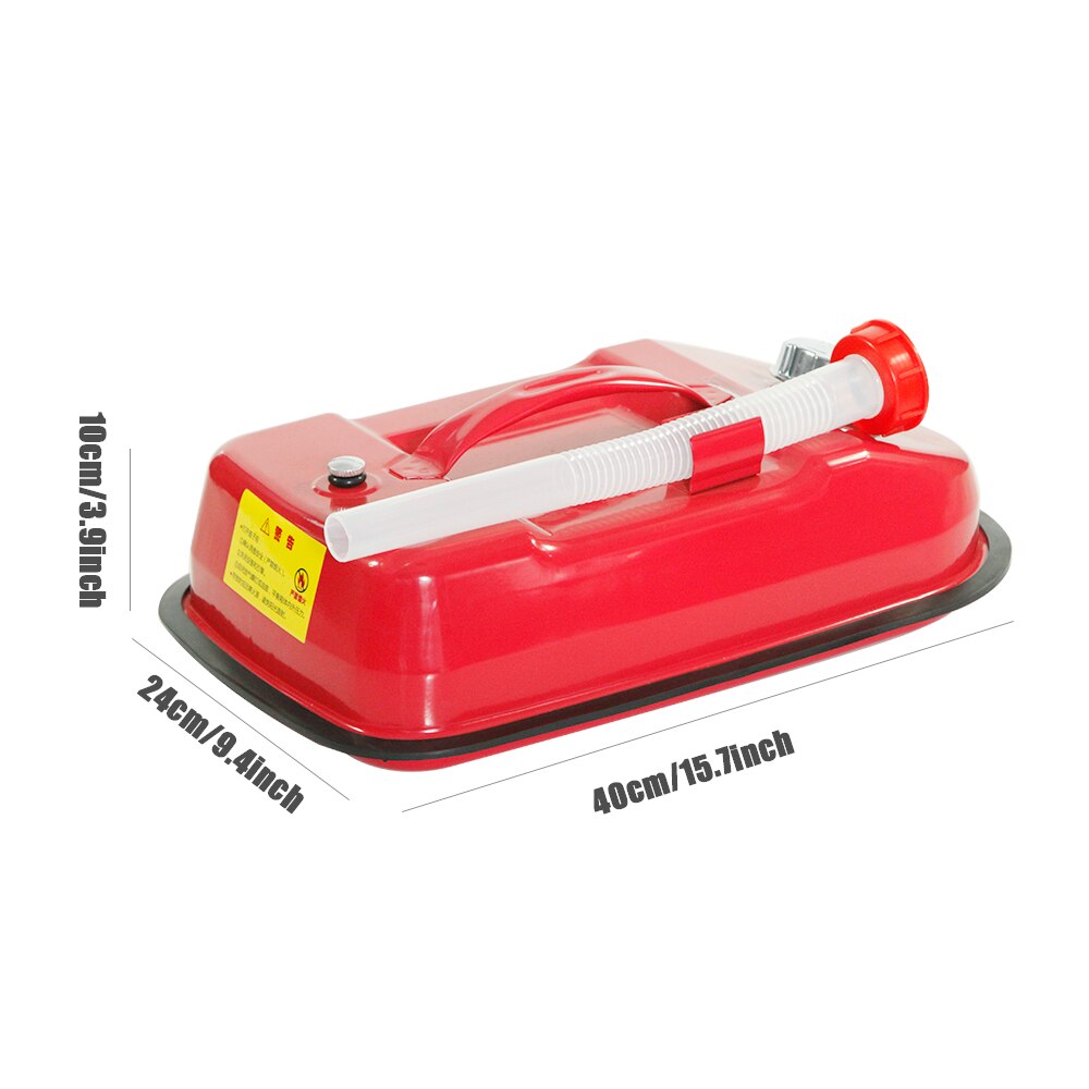 5L 10L Red Fuel Tank Oil Gasoline Diesel Water Tank Metal Iron Storage Can Car Motorcycle Truck Accessories