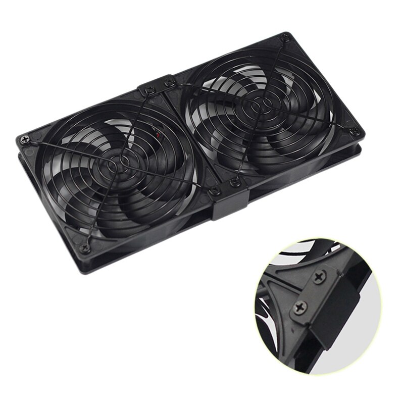 12cm CPU Cooling Fan 12V DC 3-Pin 3-Wire PC Computer Cooling Case Fan with Metal Finger Guard Grill