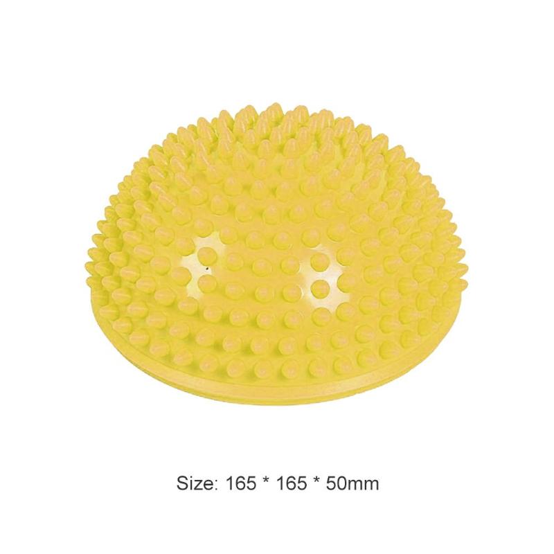 Yoga Balls Portable Delicate Inflatable Half Yoga Ball Exercise Fitness Equipment Balance Training Gym Ball: YELLOW