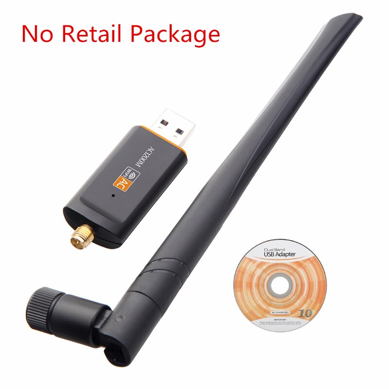 Kebidu Dual Band Usb 3.0 1200Mbps Usb Wifi Lan Dongle Adapter RTL8812AU Draadloze Netwerkkaart Met Antenne Voor Laptop desktop: NO Retail Package