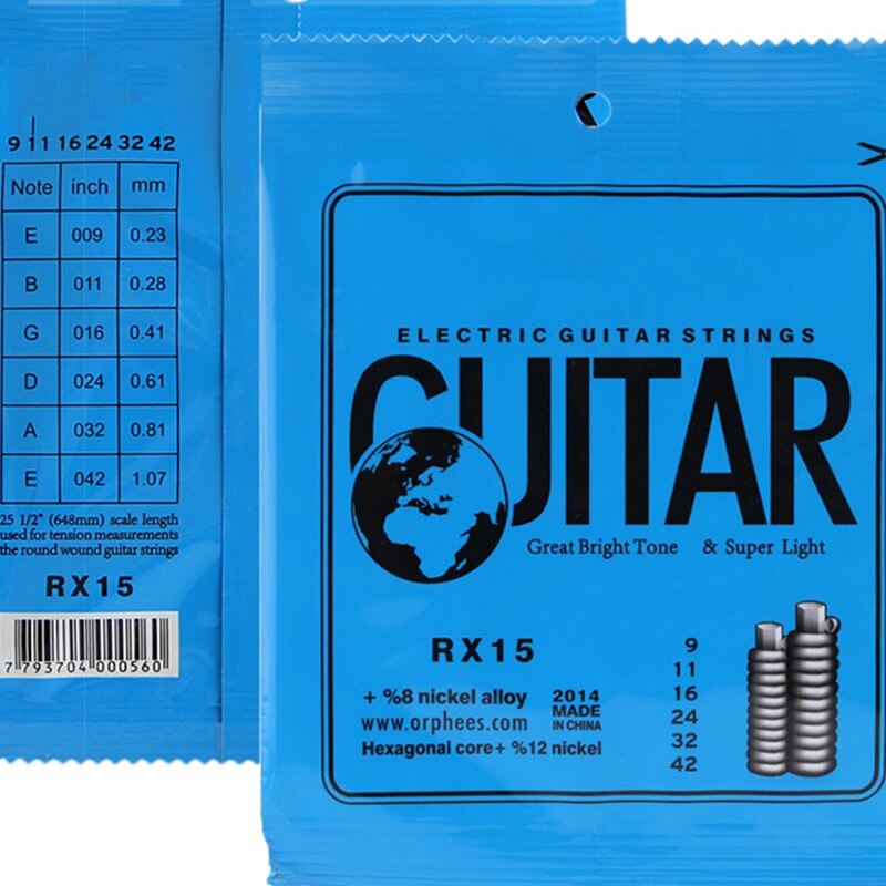 1 Set Practiced Nickel Plated Steel Guitar Strings for Classic Electric Guitar with Original Retail Package Fast