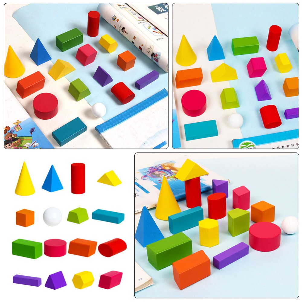1 Set of Math Geometrical Pieces Early Education Toy Math Learning Toys for Students