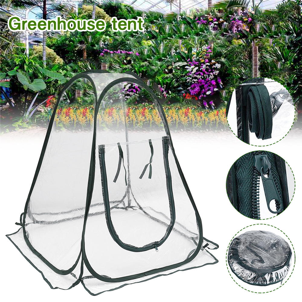 Bærbar sammenfoldelig mini gennemsigtig haveplante blomsterdæksel telt mini drivhuse pvc varme rum have drivhus pop up udendørs