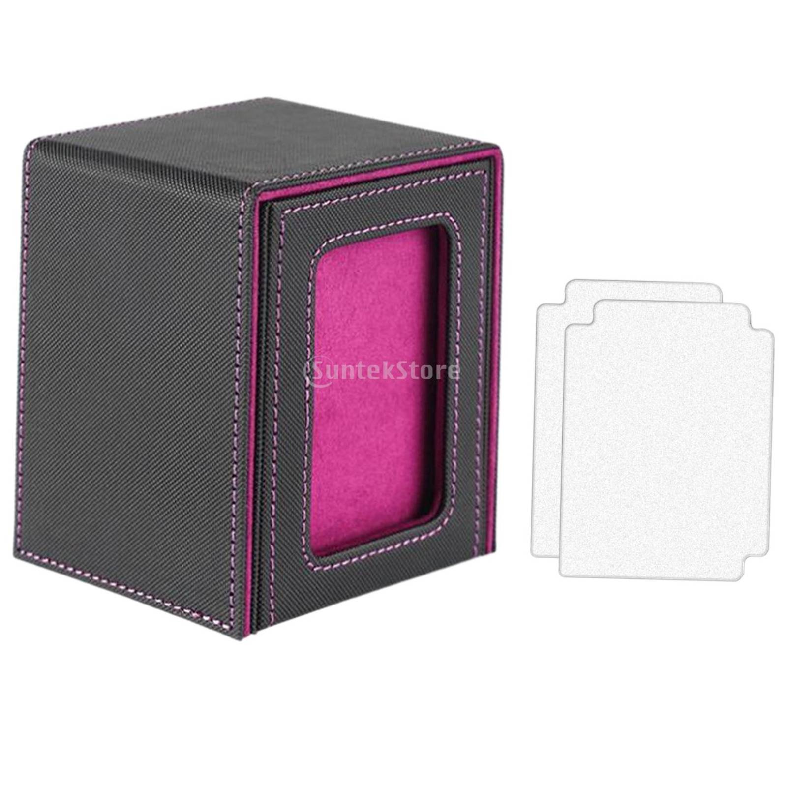 Card Deck Box Card Organizer with Display Window Holds 100+ Cards Card Deck Case for Collectible Card Sports Cards Game Card