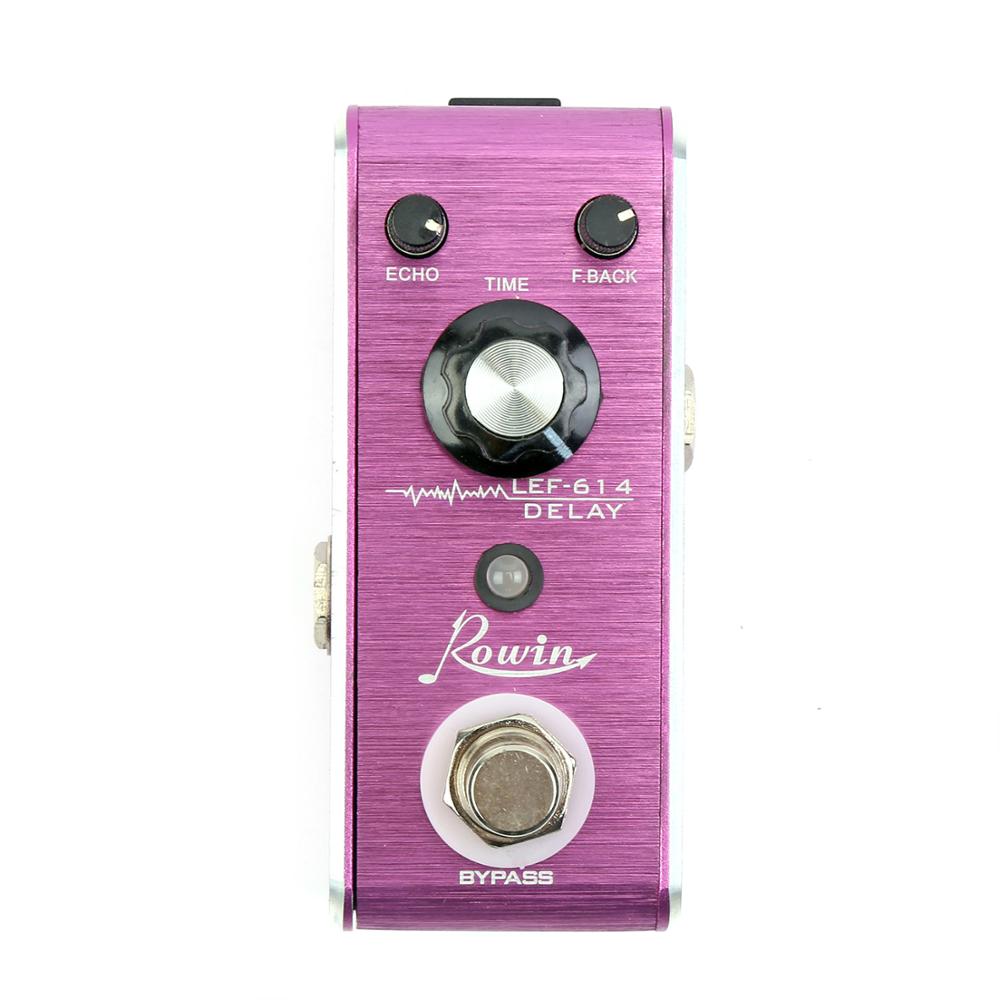 Rowin lef -614 - delay analog mini gitar effektpedal 20ms to 600ms ekte bupass sendes gratis
