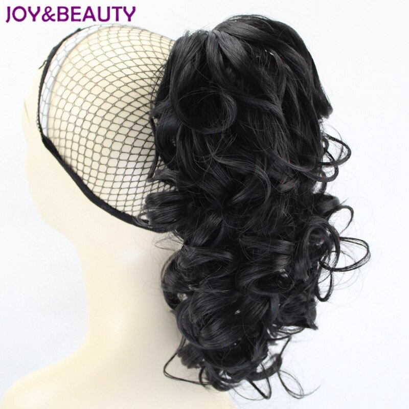 JOY&BEAUTY 12inch Curly High Temperature Fiber Synthetic Hair Pony Tail Hairpiece Clip In Hair Extensions Claw Ponytail 6 color