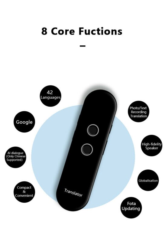 Smart Stimme Übersetzer Business Tragbare Zwei-Weg Instant Echtzeit 42 Multi Sprache Übersetzung Für Reise Studie