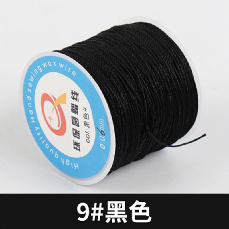 0.6mm tondo filo cerato filo di cera filo di cucitura filo per artigianato in pelle filo da cucito gioielli fai da te tariffa hilos para coser: Vino Rosso