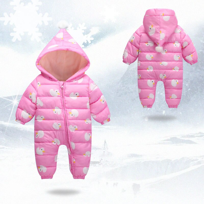 automne et hiver bébé vêtements épaissi bas barboteuse bébé fille costume de neige