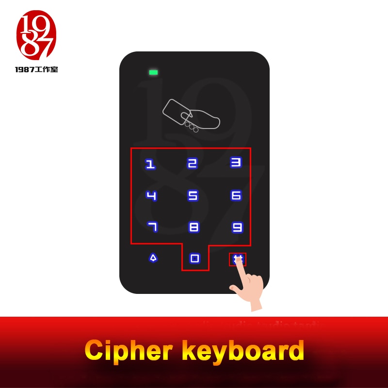 Takagism game prop, Real life room escape props jxkj-1987 cipher keyboard enter right password on the keyboard to open door