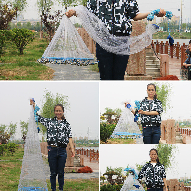 Aluminum Ring Monofilament Thread Throwing Net Saltwater Fishing Cast Net Newest fishing tool net#g4