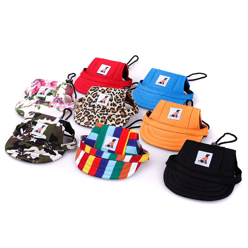 Gestreepte Camouflage Bloemen Hond Cap Pet Accessoires Kat Puppy Decoratie Honden Hoed Voor Hond Piek Cap S/M 8 ontwerpen Pet Caps