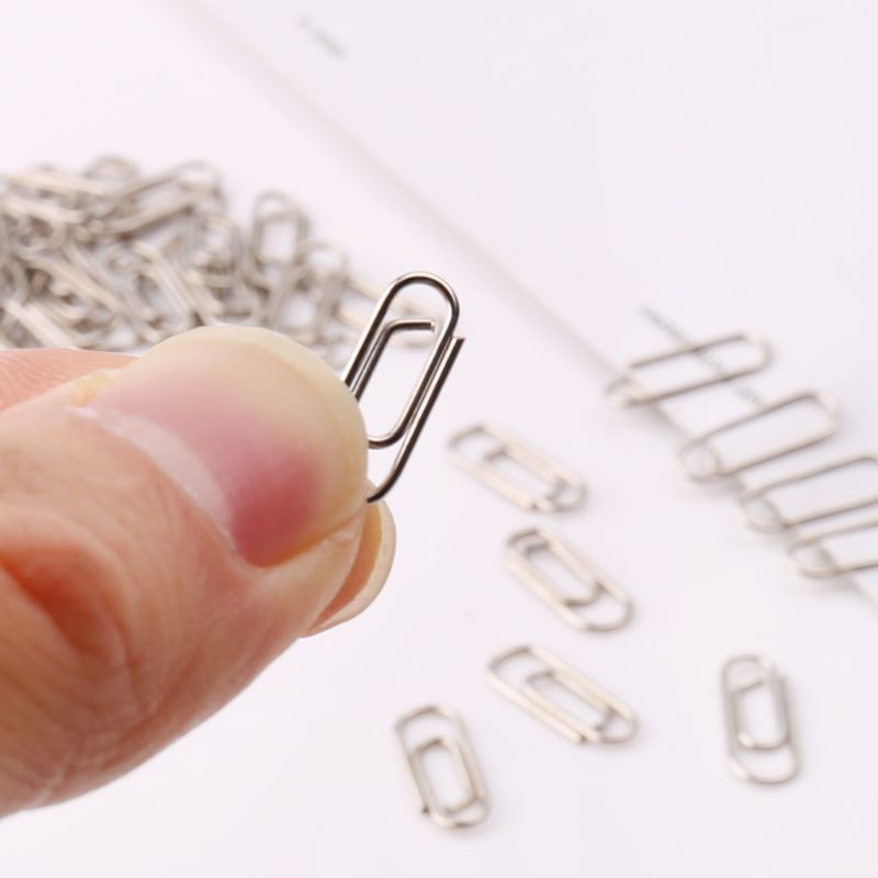 50Pcs Small Mini Metal Paper Clips Bookmarks Photos Letter Binder Clip School Supplies Stationery Office Accessories