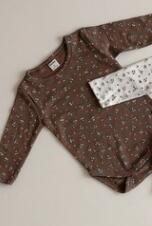 Milancel Baby Kleding Katoen Hemdje En Bloemen Body Koreaanse Baby Meisjes Kleding: brown bodysuit / 12m