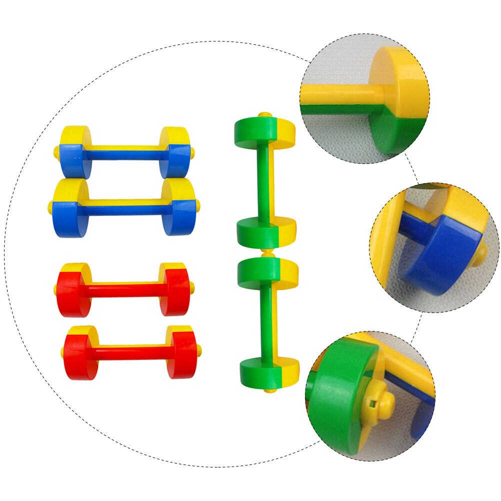 3 par børn morgen træning vægtstænger plast håndvægte barn træning forsyninger
