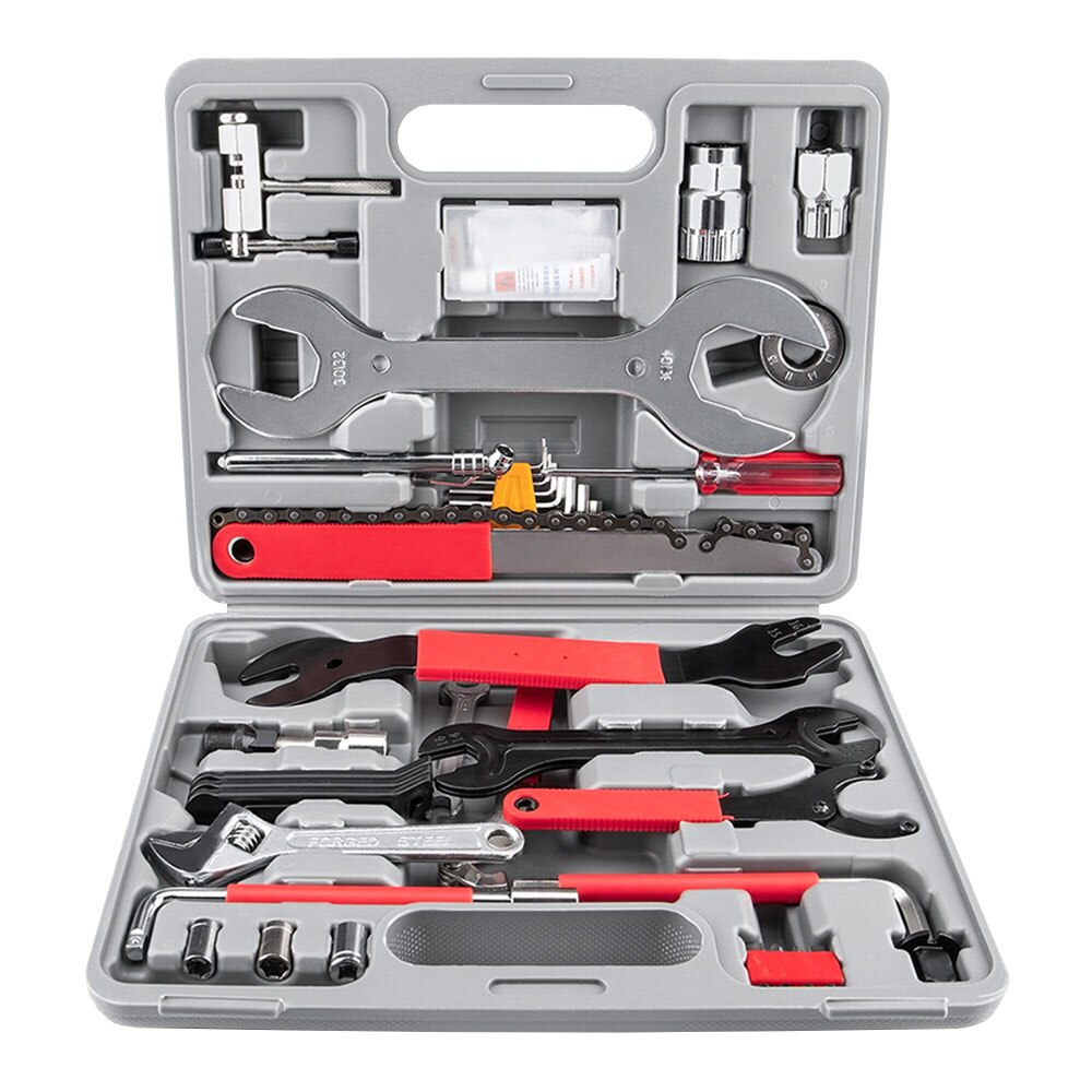 BIKEHAND Bicycle 18 in 1 Toolbox Maintenance Service Tool Kit mtb road Bike Multi-function Repair Tools YC-728: There is no logo