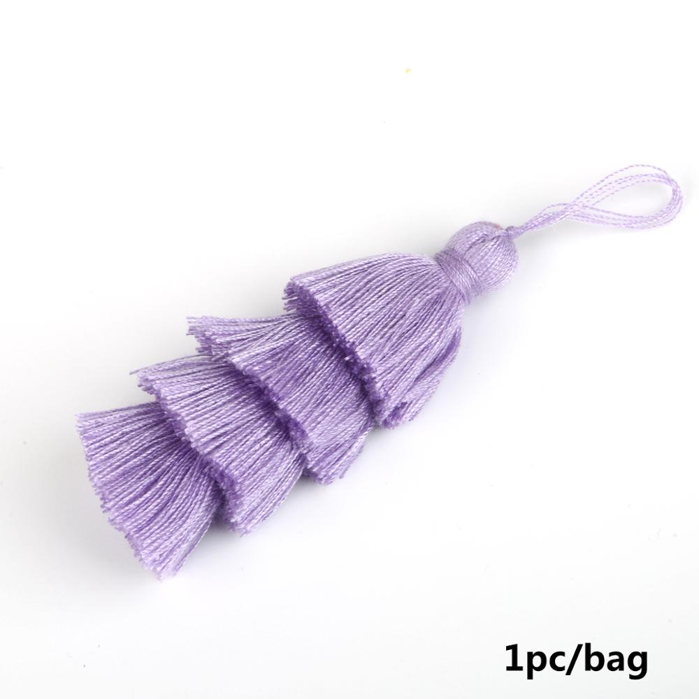 Pampilles en Poly coton 4 couches | Pour décoration de mariage, sac de vêtement accessoire rideaux de couture, pendentifs pampilles à la pour bricolage: Purple