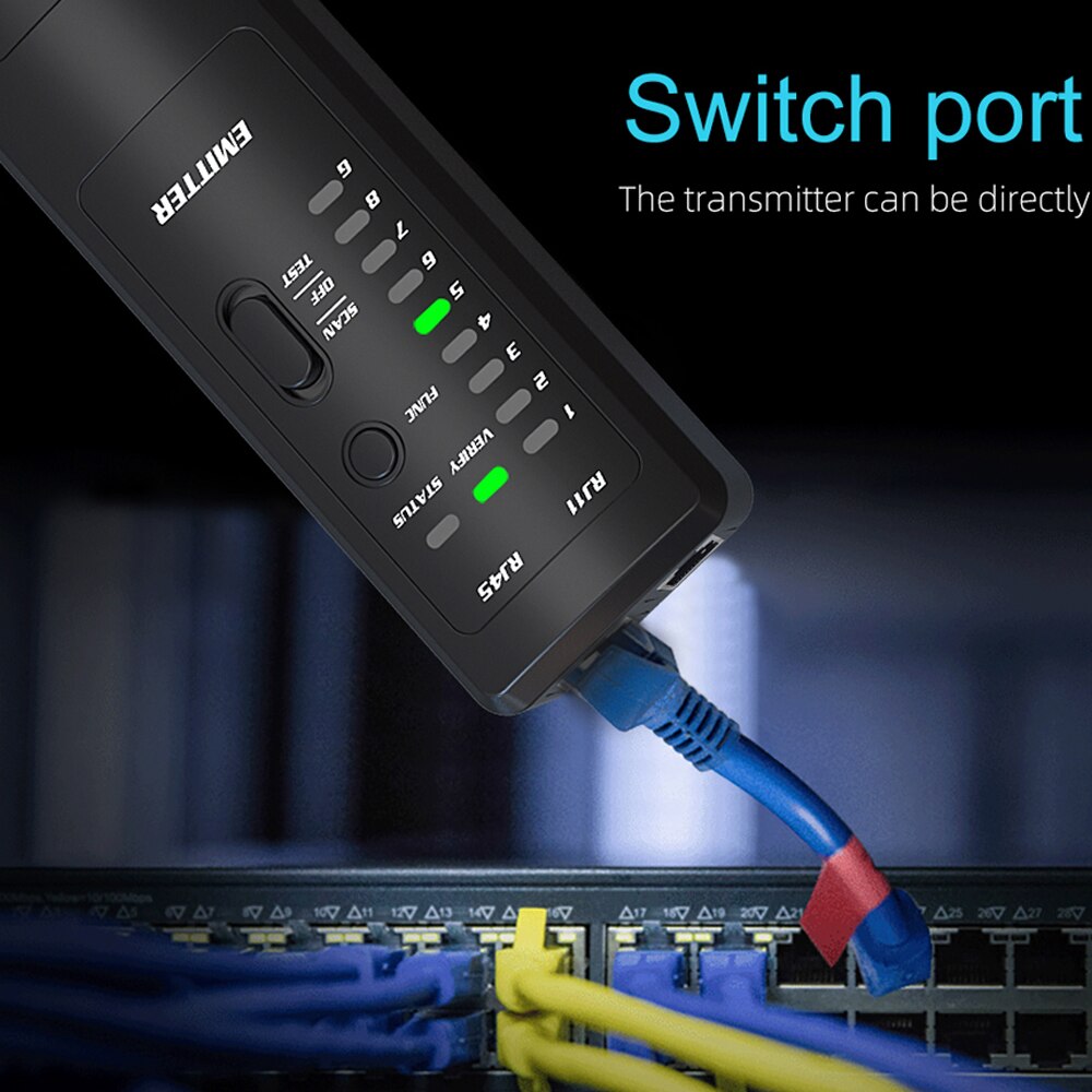 Digital Line Finder Signal Dual Mode Network Wire Line Finder Analyzer Detector Collation RJ45 RJ11 Accurate Ethernet Lan Tracer